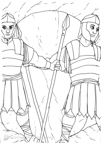 The Guard At The Tomb Coloring Page